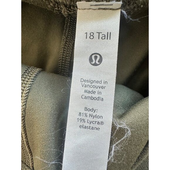 Lululemon Align Leggings Women's 18 Tall Olive Green 31" inseam - Picture 5 of 5